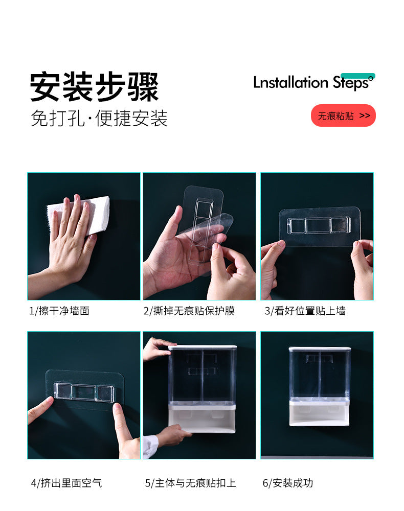 Grain Storage Box Kitchen Wall-Mounted Storage Tank Moisture-Proof Sealed Tank Cereal Dispensing Machine Grain Tank