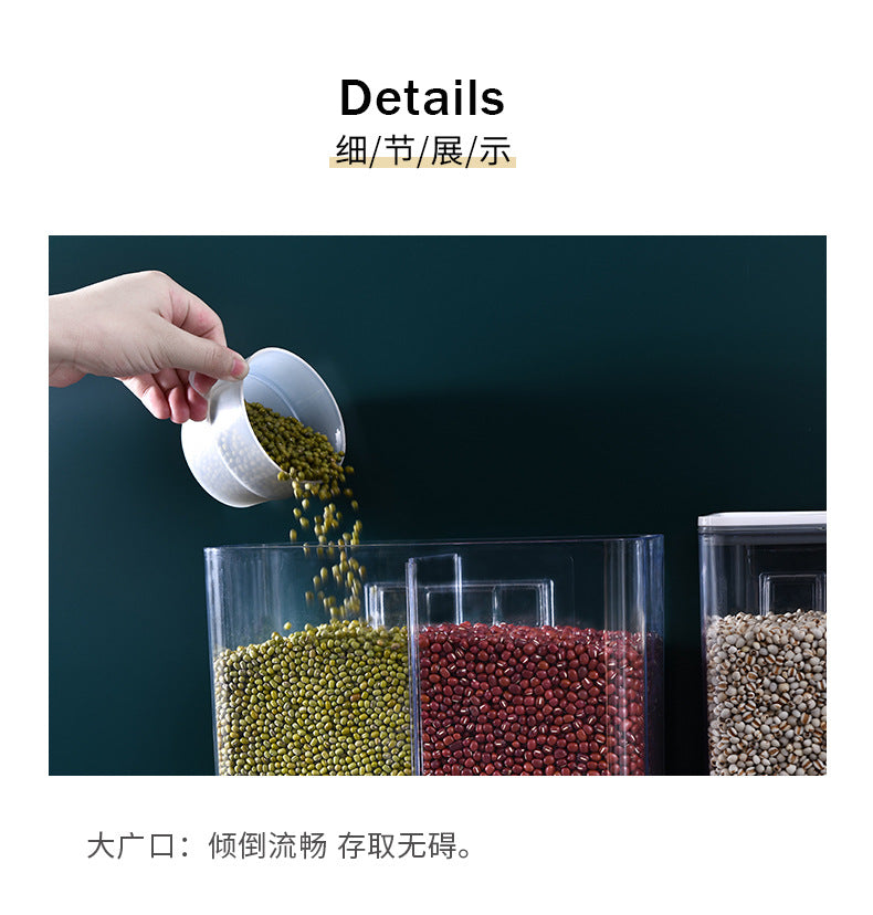 Grain Storage Box Kitchen Wall-Mounted Storage Tank Moisture-Proof Sealed Tank Cereal Dispensing Machine Grain Tank