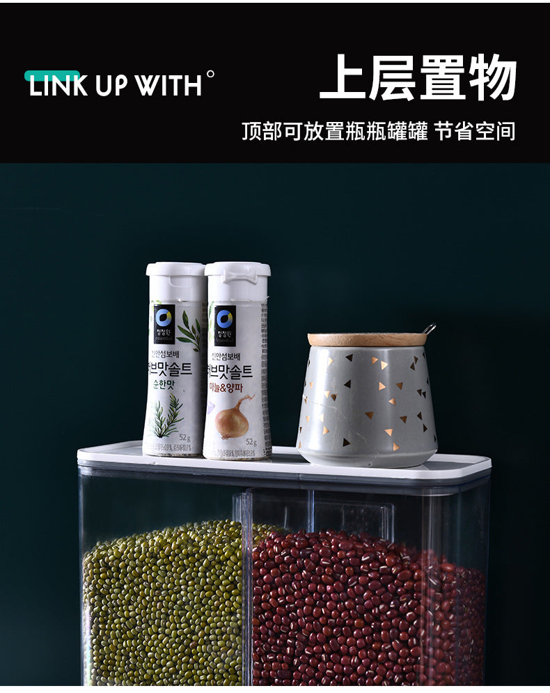 Grain Storage Box Kitchen Wall-Mounted Storage Tank Moisture-Proof Sealed Tank Cereal Dispensing Machine Grain Tank