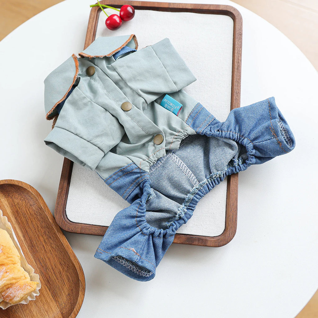 🐶 Denim Dog Overalls | Comfortable, breathable and modern look ⭐ 4.8/5 (1,200+ customers)