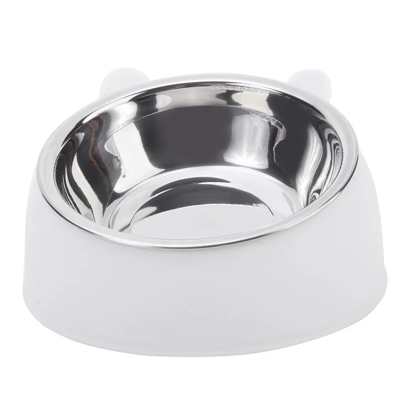 🐱 Inclined Stainless Steel Cat Bowl | Anti-tip, Comfortable, and Durable ⭐ 4.8/5 (2,100+ customers)