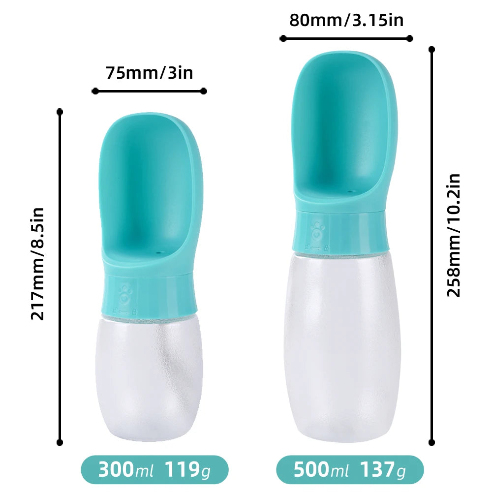 🐶 Portable Dog Water Bottle 300ml / 500ml – Ideal for Long Walks and Travel