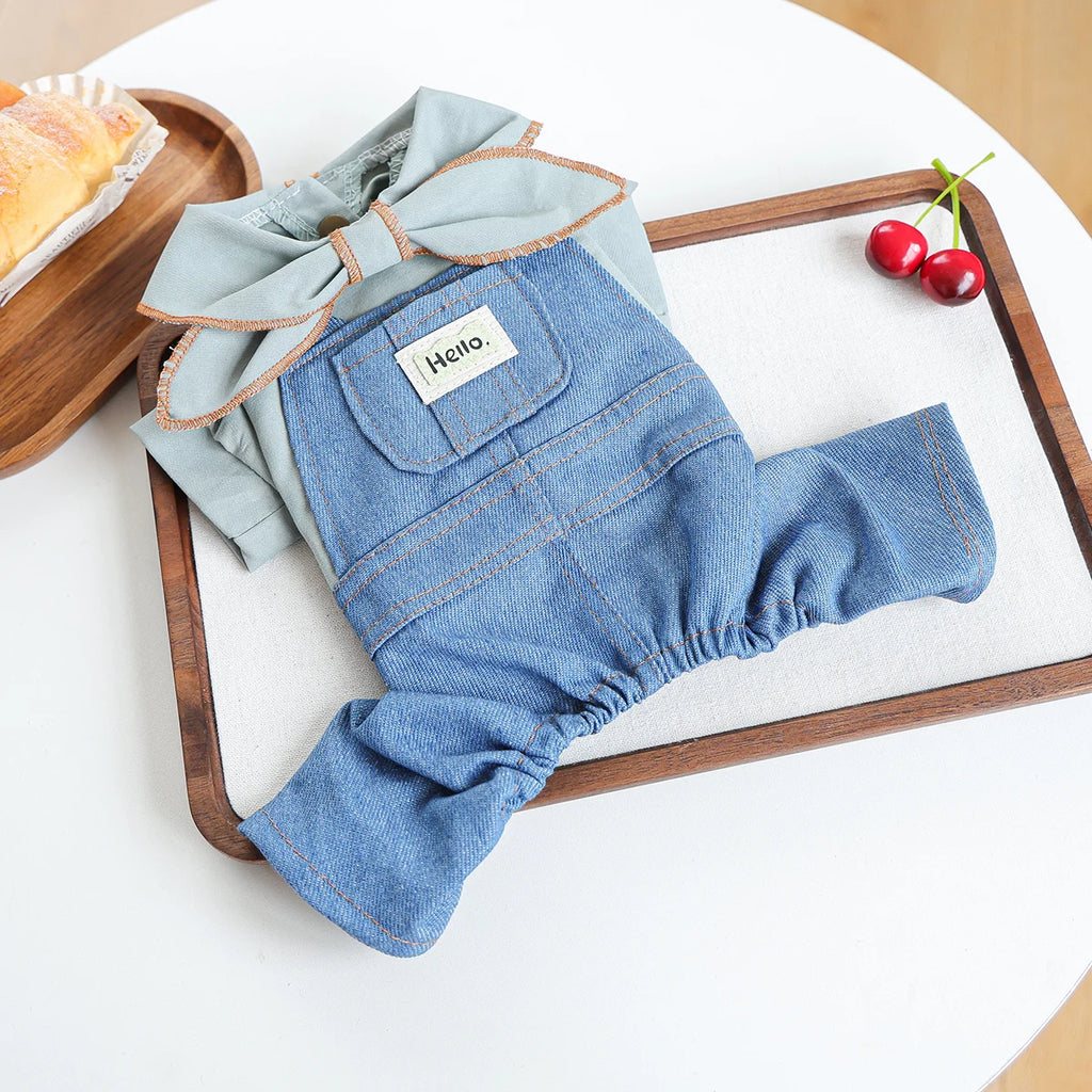 🐶 Denim Dog Overalls | Comfortable, breathable and modern look ⭐ 4.8/5 (1,200+ customers)