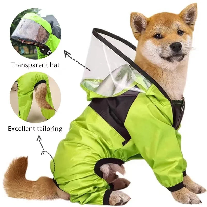 🐶 Full protection dog raincoat – Keep your pet dry even in the rain