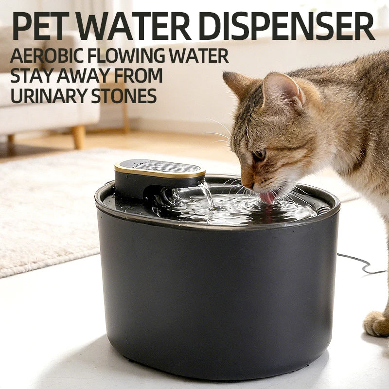 3L USB Pet Water Dispenser Silent Intelligent Filter Automatic Circulation Battery-Free Cat Dog Drinking Water Machine