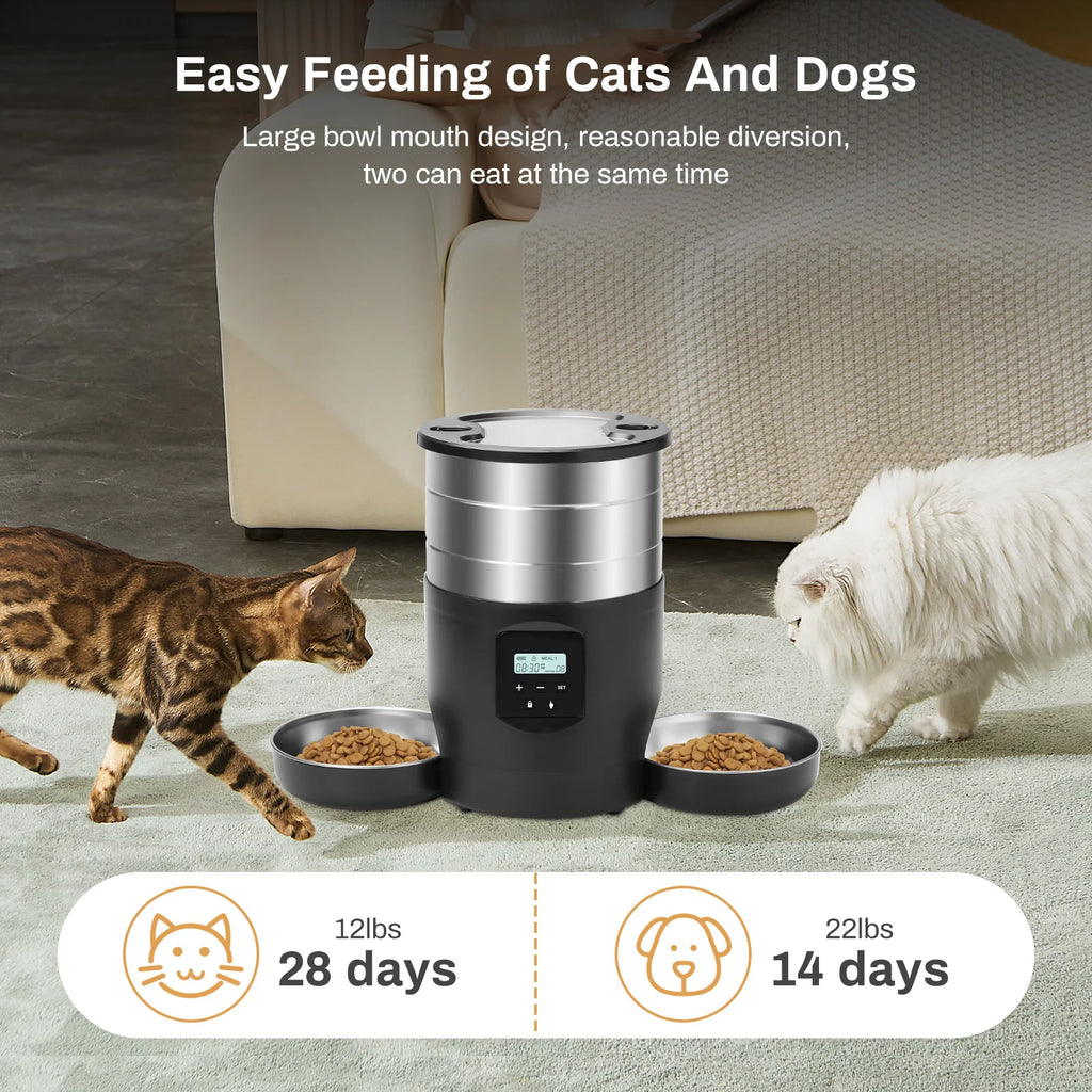 4.5L TuYa APP Automatic Pet Water Fountain Feeder Button Version Auto Cat Drink Smart Dispenser For Cats Dog Dry Food Bowl