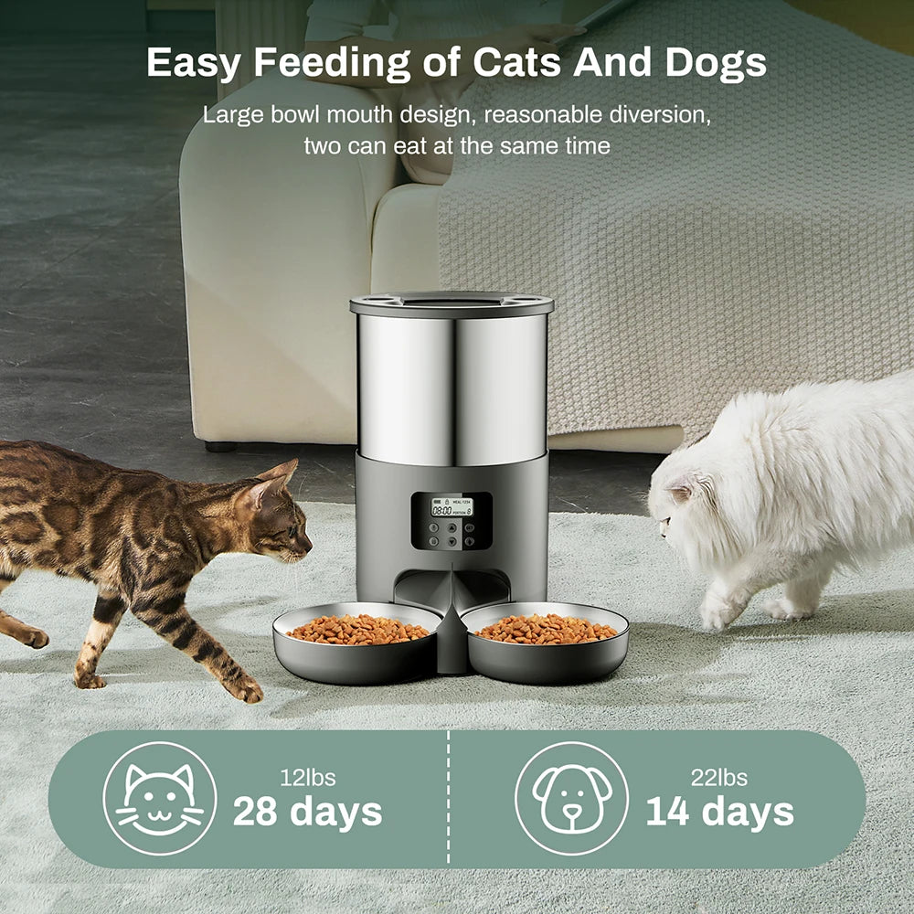 4.5L TuYa APP Automatic Pet Water Fountain Feeder Button Version Auto Cat Drink Smart Dispenser For Cats Dog Dry Food Bowl