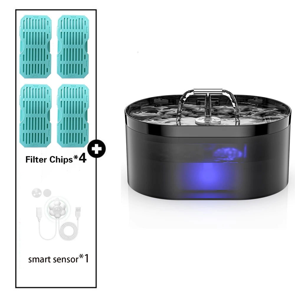 🐱 Automatic Cat Water Fountain 2.2L | Silent, filtered, and always fresh ⭐ 4.8/5 (2,300+ customers)