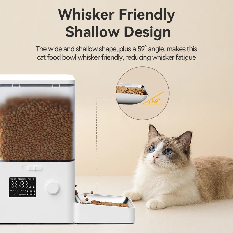 ROJECO Stainless Steel Feeding Bowl & Water Bowl Accessories For 8.5L Automatic Pet Feeder With Water Dispenser Pet Accessories