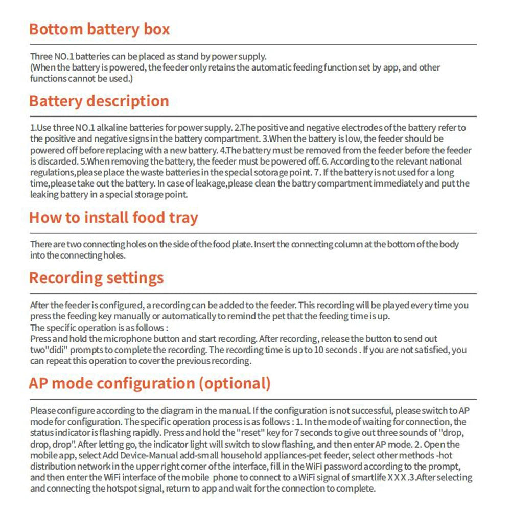 Tuya Smart APP Pet Feeder Cat Dog Food Dispenser Suitable For Small And Medium-Sized Cats And Dogs Mobile Phone Remote Feeding
