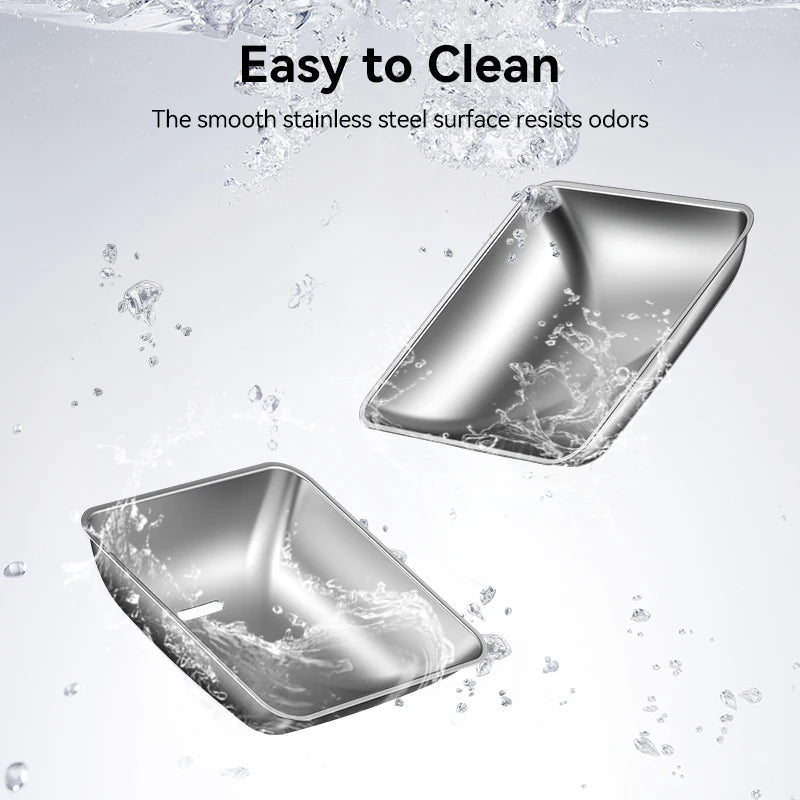 ROJECO Stainless Steel Feeding Bowl & Water Bowl Accessories For 8.5L Automatic Pet Feeder With Water Dispenser Pet Accessories