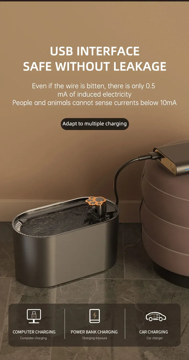 3L Automatic Cat Water Fountain Large Capacity Silent Pet Water Dispenser Circulating Filter Kitten Drinking Feeder Pet Supplies