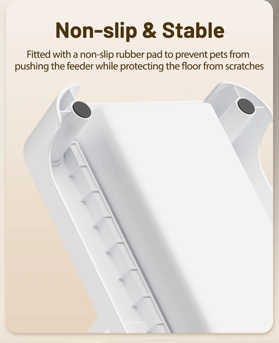 ROJECO Gamelle multifonction surélevée pour animaux de compagnie, mangeoire simple et double, distributeur de nourriture à hauteur réglable pour chats et chiens