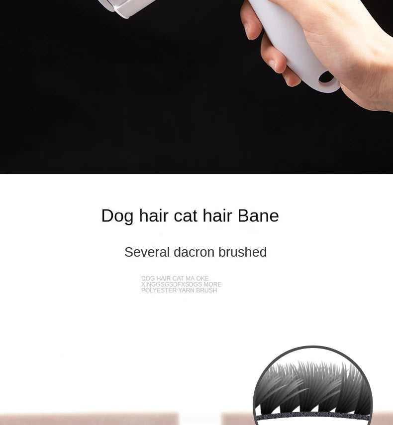 Pet Hair Roller Remover Lint Brush 2-Way Dog Cat Comb Tool Convenient Cleaning Dog Cat Fur Brush Base Home Furniture Sofa Clothes