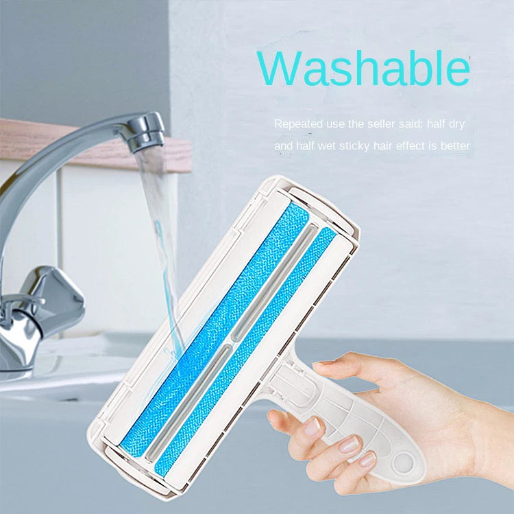 Pet Hair Roller Remover Lint Brush 2-Way Dog Cat Comb Tool Convenient Cleaning Dog Cat Fur Brush Base Home Furniture Sofa Clothes