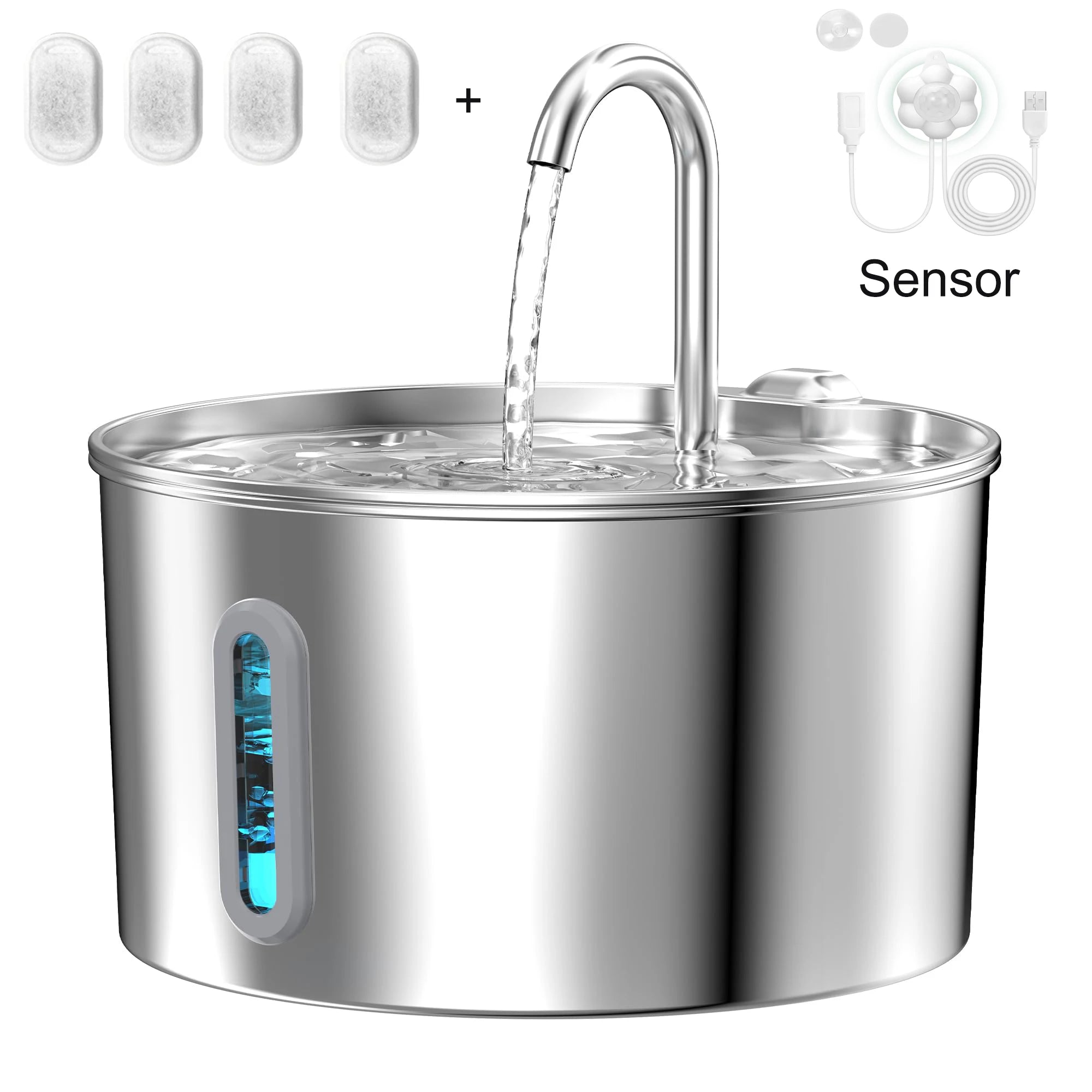 4.5L TuYa APP Automatic Pet Water Fountain Feeder Button Version Auto Cat Drink Smart Dispenser For Cats Dog Dry Food Bowl