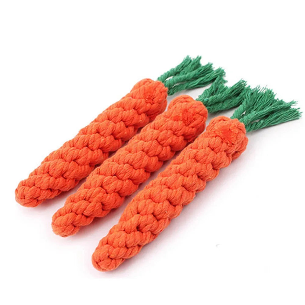 🐶 Carrot-shaped dog rope toy - Dental cleaning and entertainment
