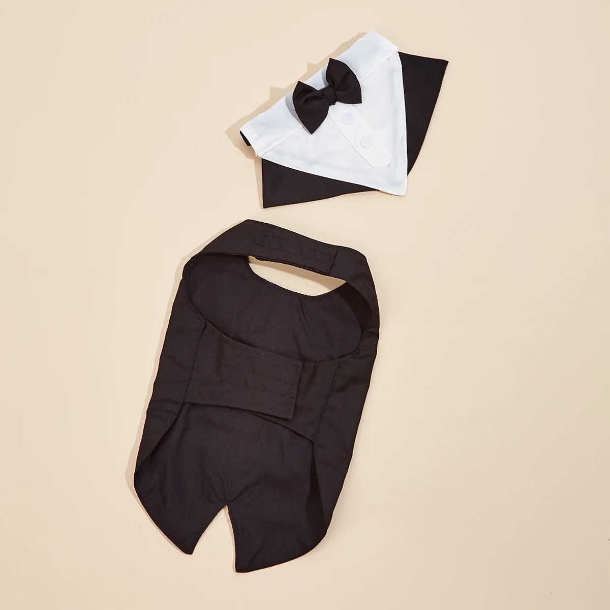 Chemise de mariage pour chien, costume d'Halloween avec bandana amovible, nœud papillon pour chiens de petite et moyenne taille