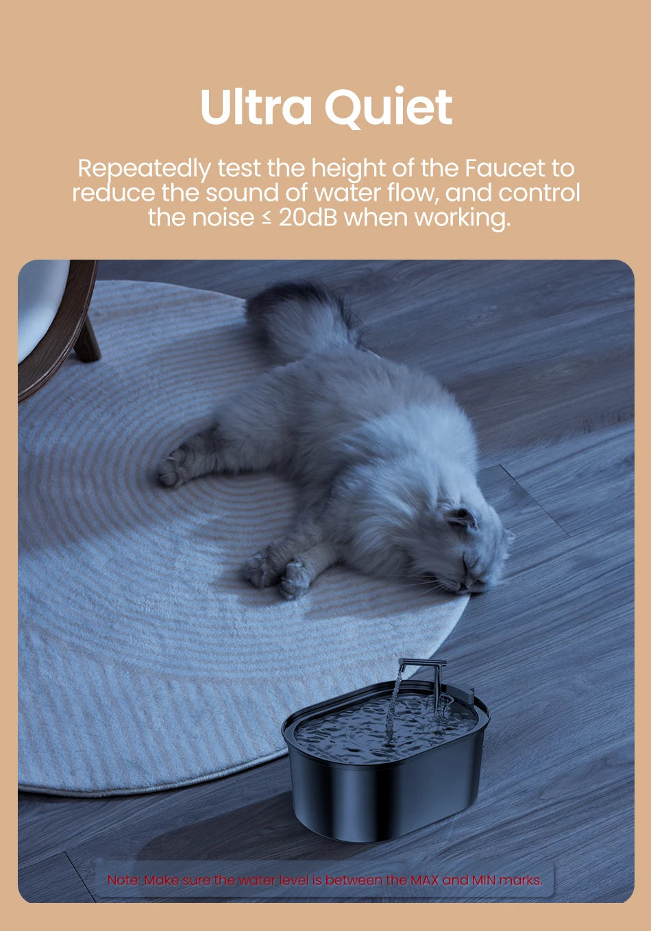 ROJECO Stainless Steel Cat Water Fountain Automatic Cat Drinker Drinking Fountain For Cats Dogs Pet Water Dispenser Accessories