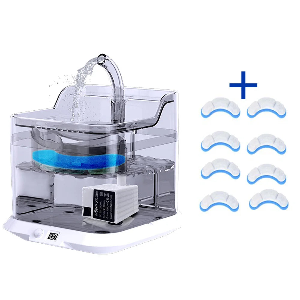 Wireless Automatic Cat Water Fountain Rechargeable 4400mah Pet Water Fountain Battery Sensor Cat Dog Drinking Dispenser Feeder