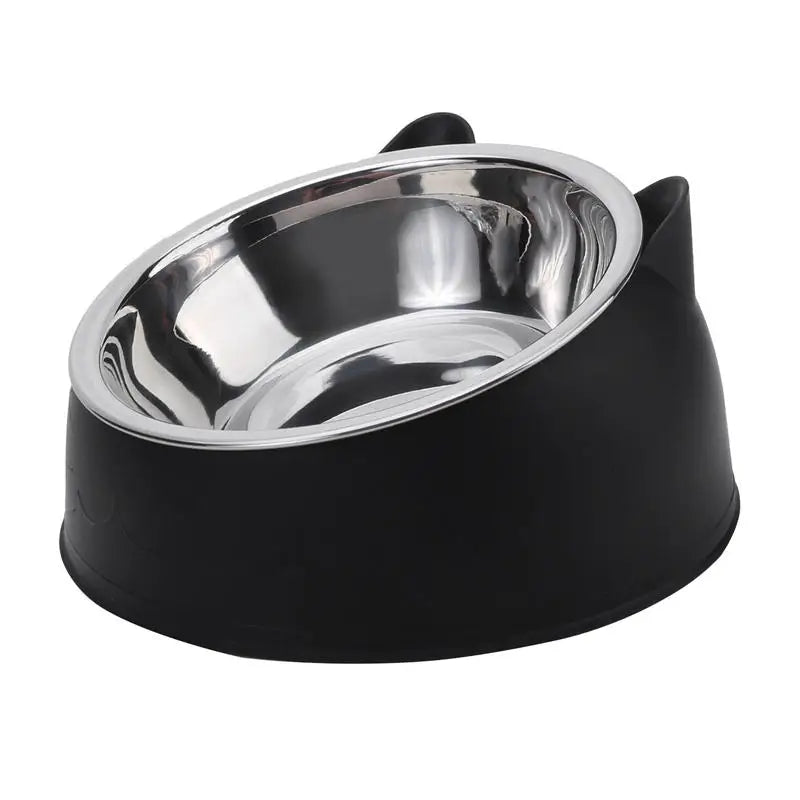 🐱 Inclined Stainless Steel Cat Bowl | Anti-tip, Comfortable, and Durable ⭐ 4.8/5 (2,100+ customers)
