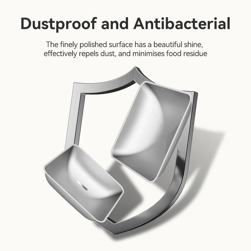 ROJECO Stainless Steel Feeding Bowl & Water Bowl Accessories For 8.5L Automatic Pet Feeder With Water Dispenser Pet Accessories