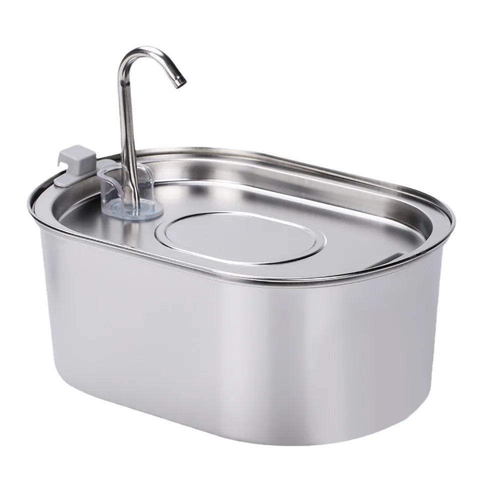 3.2L Smart Cat Water Fountain Automatic Low Noise Pet Water Dispenser Stainless Steel Large Capacity Pet Water Drinker Holiday