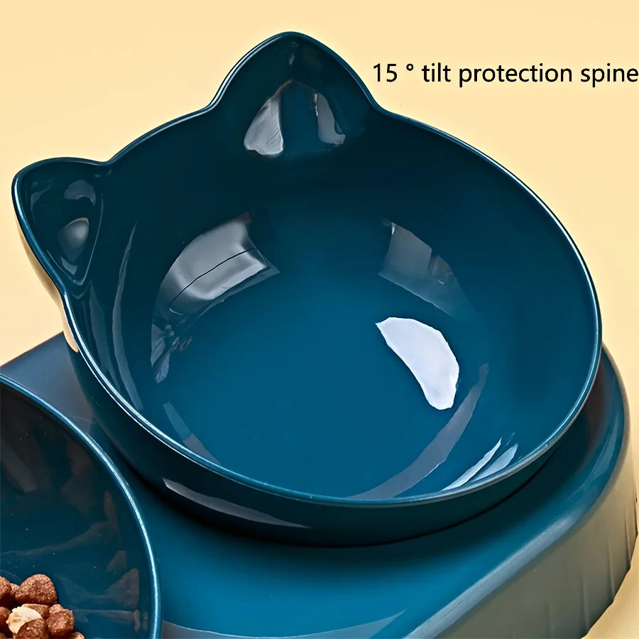 🐱 3-in-1 Cat Food Bowl with Water Dispenser | Non-tip, Tilted, and Comfortable ⭐ 4.8/5 (1,500+ customers)