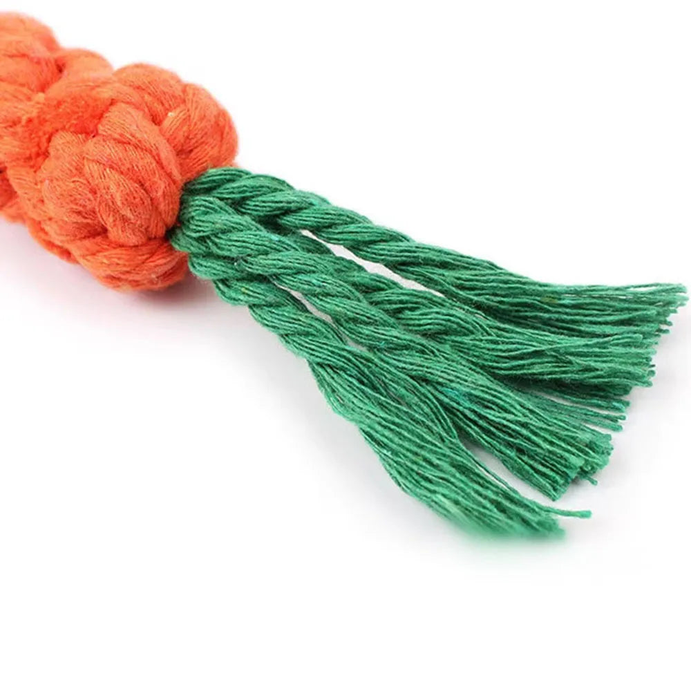 🐶 Carrot-shaped dog rope toy - Dental cleaning and entertainment