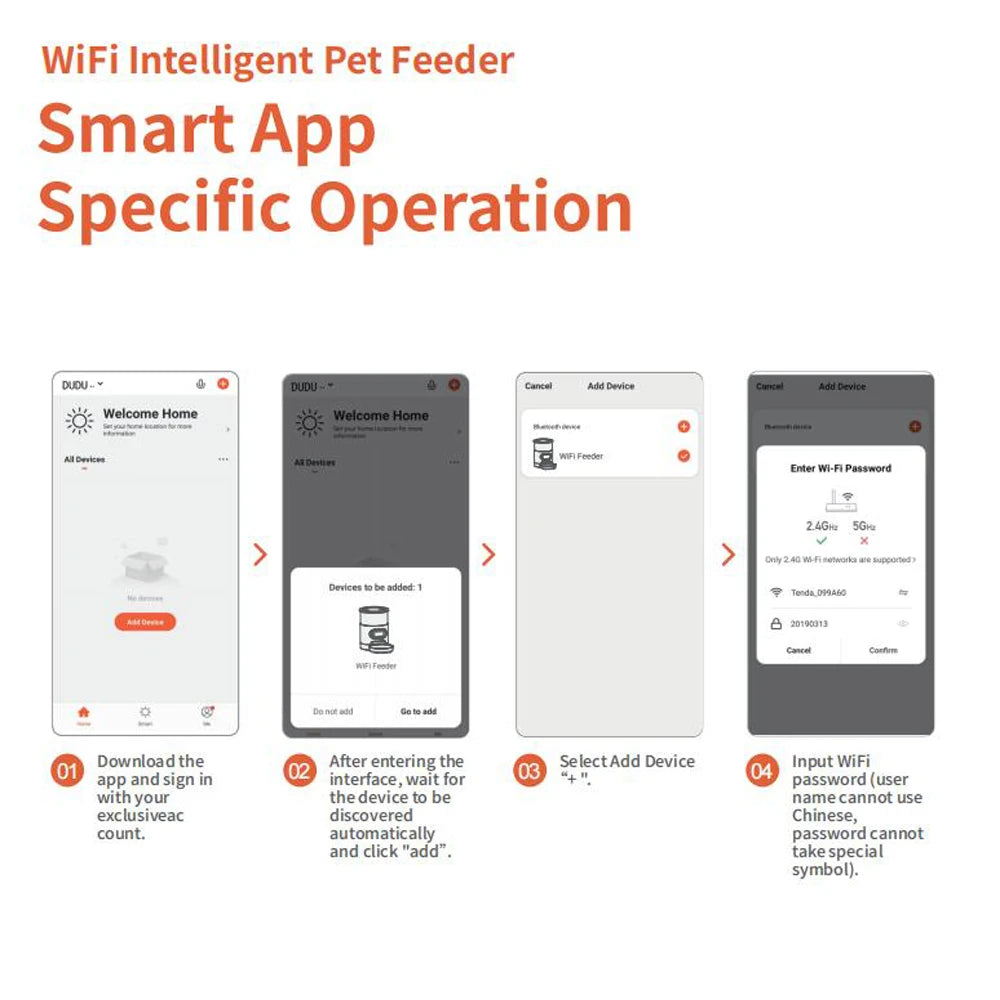 Tuya Smart APP Pet Feeder Cat Dog Food Dispenser Suitable For Small And Medium-Sized Cats And Dogs Mobile Phone Remote Feeding