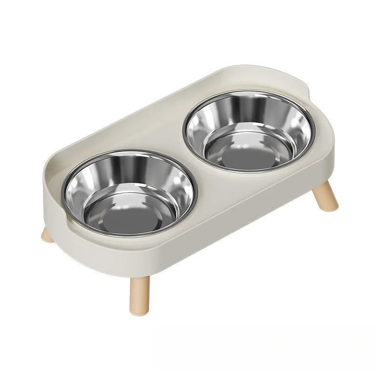 🐱 Elevated Double Stainless Steel Cat Food Bowl | Non-Tip, Comfortable & Clean ⭐ 4.8/5 (1,700+ customers)