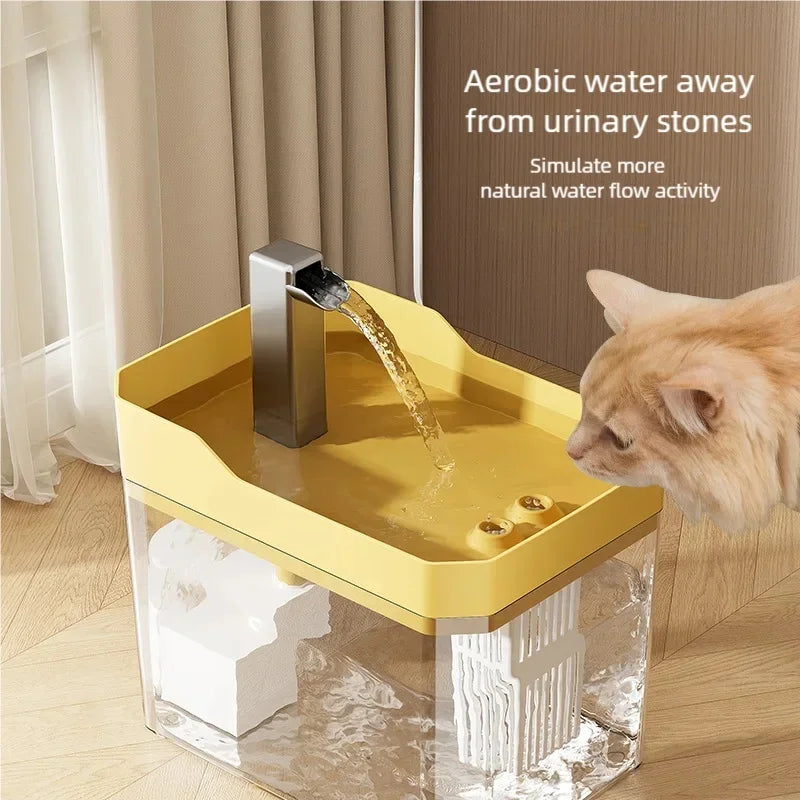 🐱 Automatic Cat Water Fountain | Quiet, filtered, and large capacity ⭐ 4.7/5 (1,800+ customers)