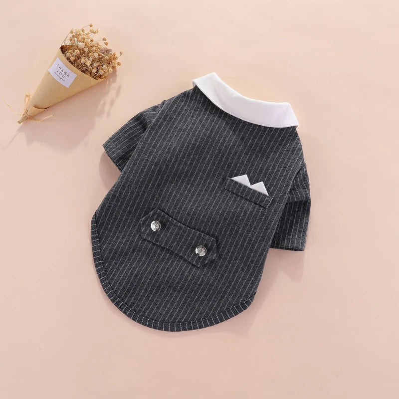 Vêtements pour chiens Gentleman, Costume de mariage, Chemise formelle pour petits chiens, Nœud papillon, Smoking, Tenue pour animaux de compagnie, Costume de Noël pour Teddy, Poméranien