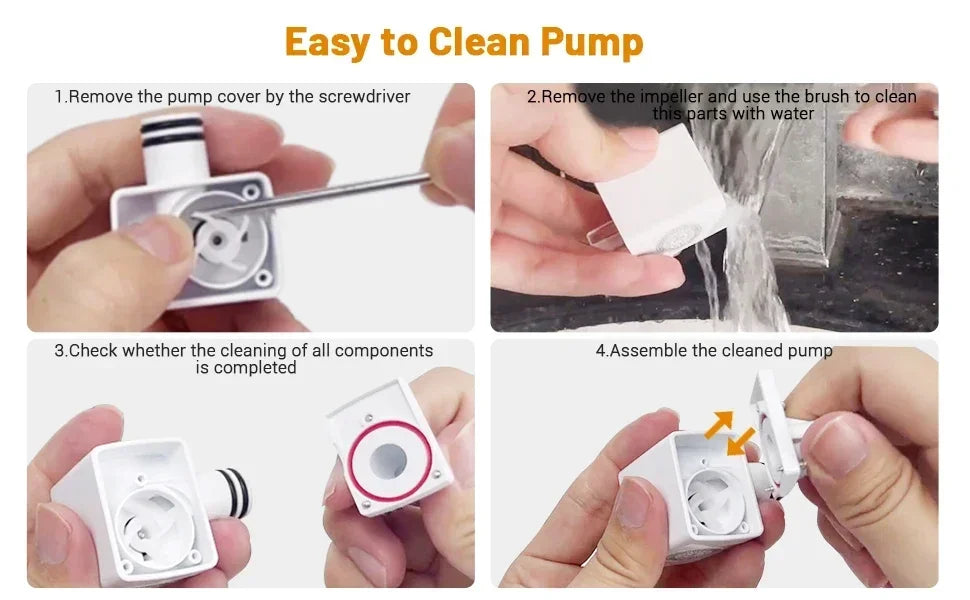 2L Stainless Steel Smart Pet Water Dispenser Automatic Flowing Water for Cats and Dogs, Visual Level, 5000mAh