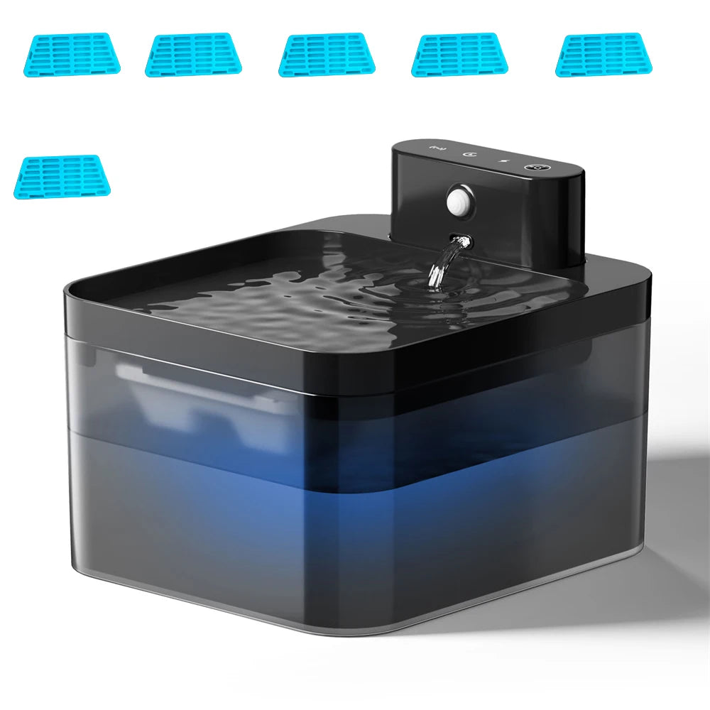 2.2L 5V Wireless Charging Cat Fountain Automatic Pet Drinking Water With Motion Sensor Dog Cat Water Dispenser Bowl