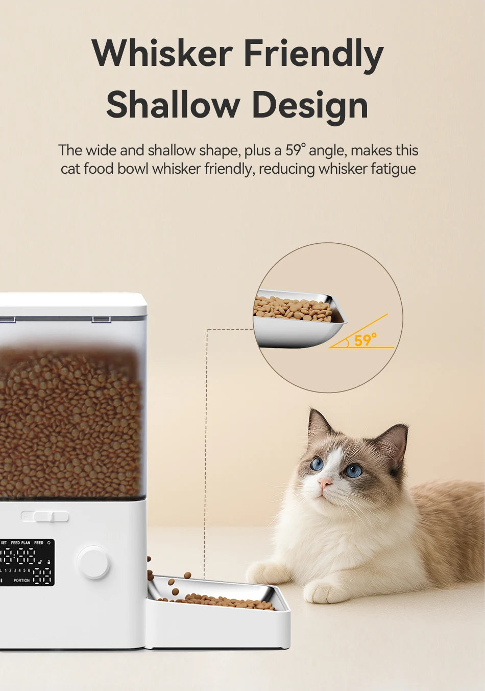 ROJECO Stainless Steel Feeding Bowl & Water Bowl Accessories For 8.5L Automatic Pet Feeder With Water Dispenser Pet Accessories