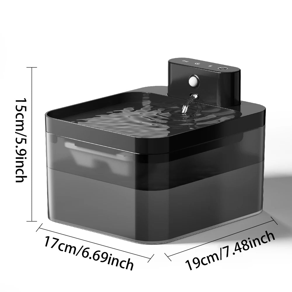 2.2L 5V Wireless Charging Cat Fountain Automatic Pet Drinking Water With Motion Sensor Dog Cat Water Dispenser Bowl