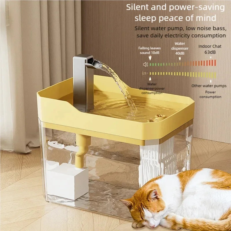 🐱 Automatic Cat Water Fountain | Quiet, filtered, and large capacity ⭐ 4.7/5 (1,800+ customers)