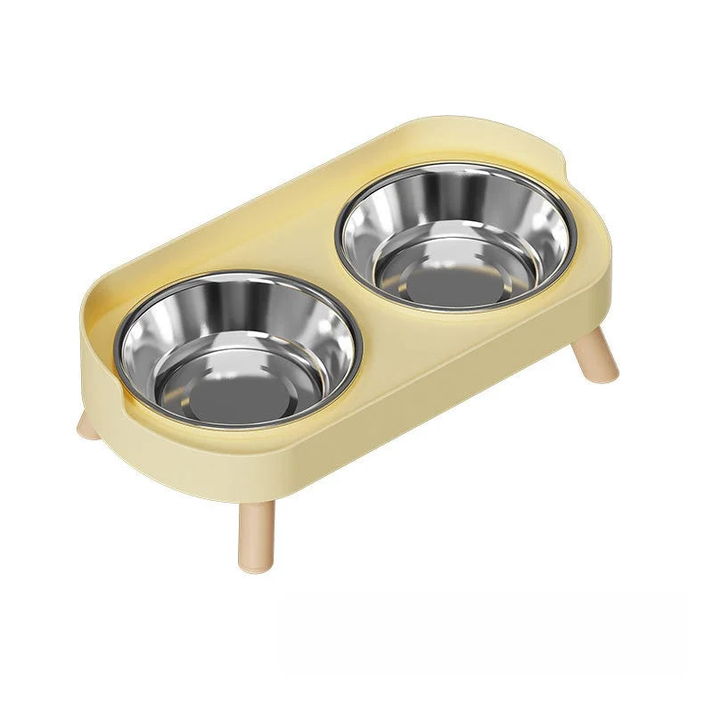 🐱 Elevated Double Stainless Steel Cat Food Bowl | Non-Tip, Comfortable & Clean ⭐ 4.8/5 (1,700+ customers)