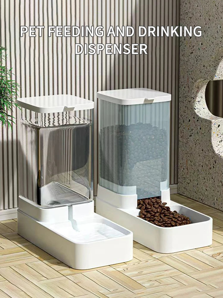 Gravity Pet Feeder and Water Dispenser, Automatic Dog Water Dispenser for Dogs Cats Pets Animals Large Capacity