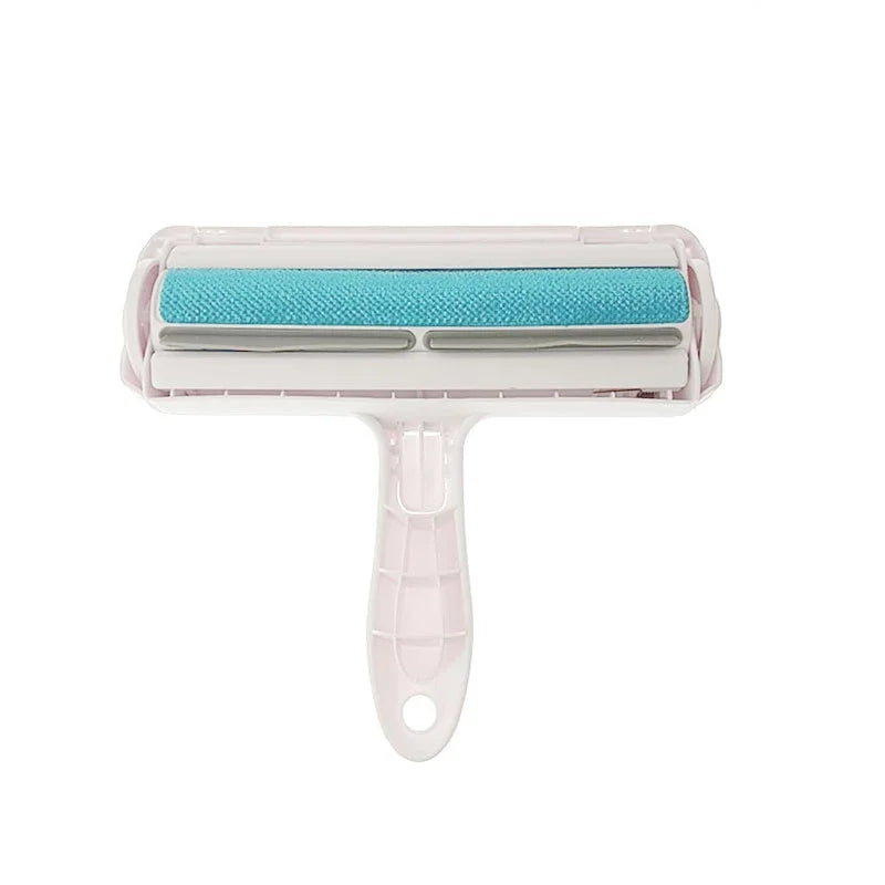 Pet Hair Roller Remover Lint Brush 2-Way Dog Cat Comb Tool Convenient Cleaning Dog Cat Fur Brush Base Home Furniture Sofa Clothes