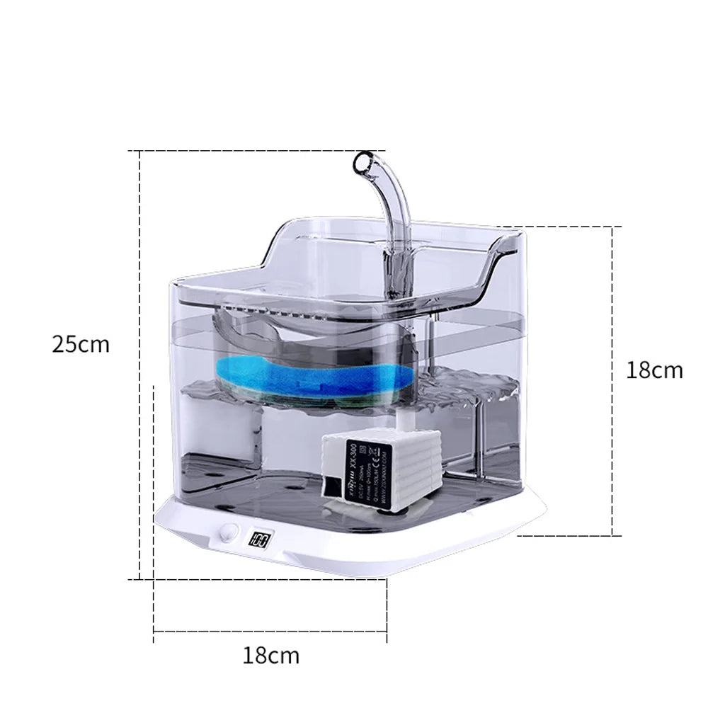 Wireless Automatic Cat Water Fountain Rechargeable 4400mah Pet Water Fountain Battery Sensor Cat Dog Drinking Dispenser Feeder