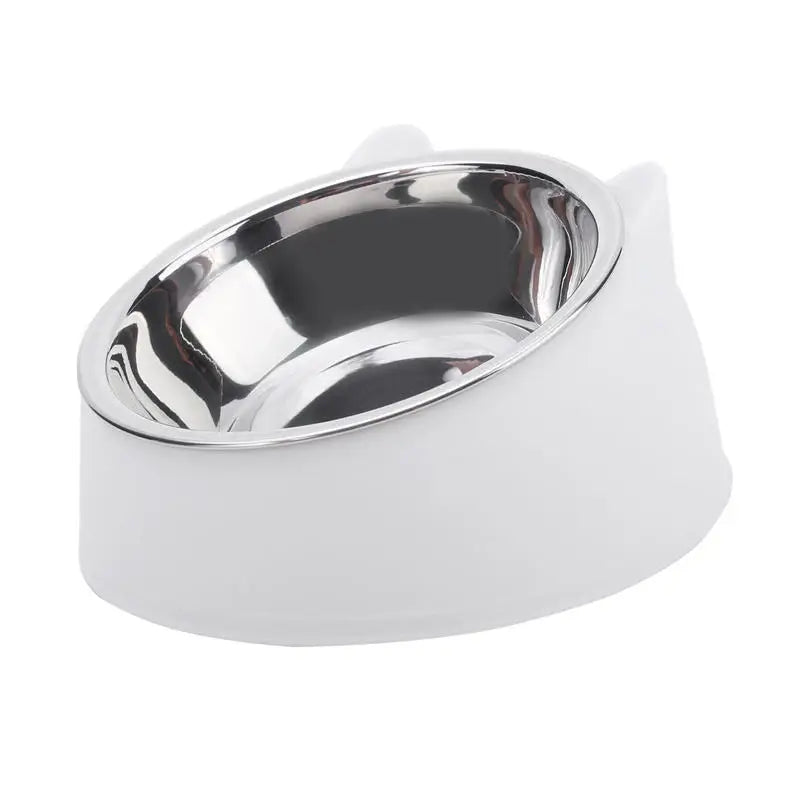 🐱 Inclined Stainless Steel Cat Bowl | Anti-tip, Comfortable, and Durable ⭐ 4.8/5 (2,100+ customers)