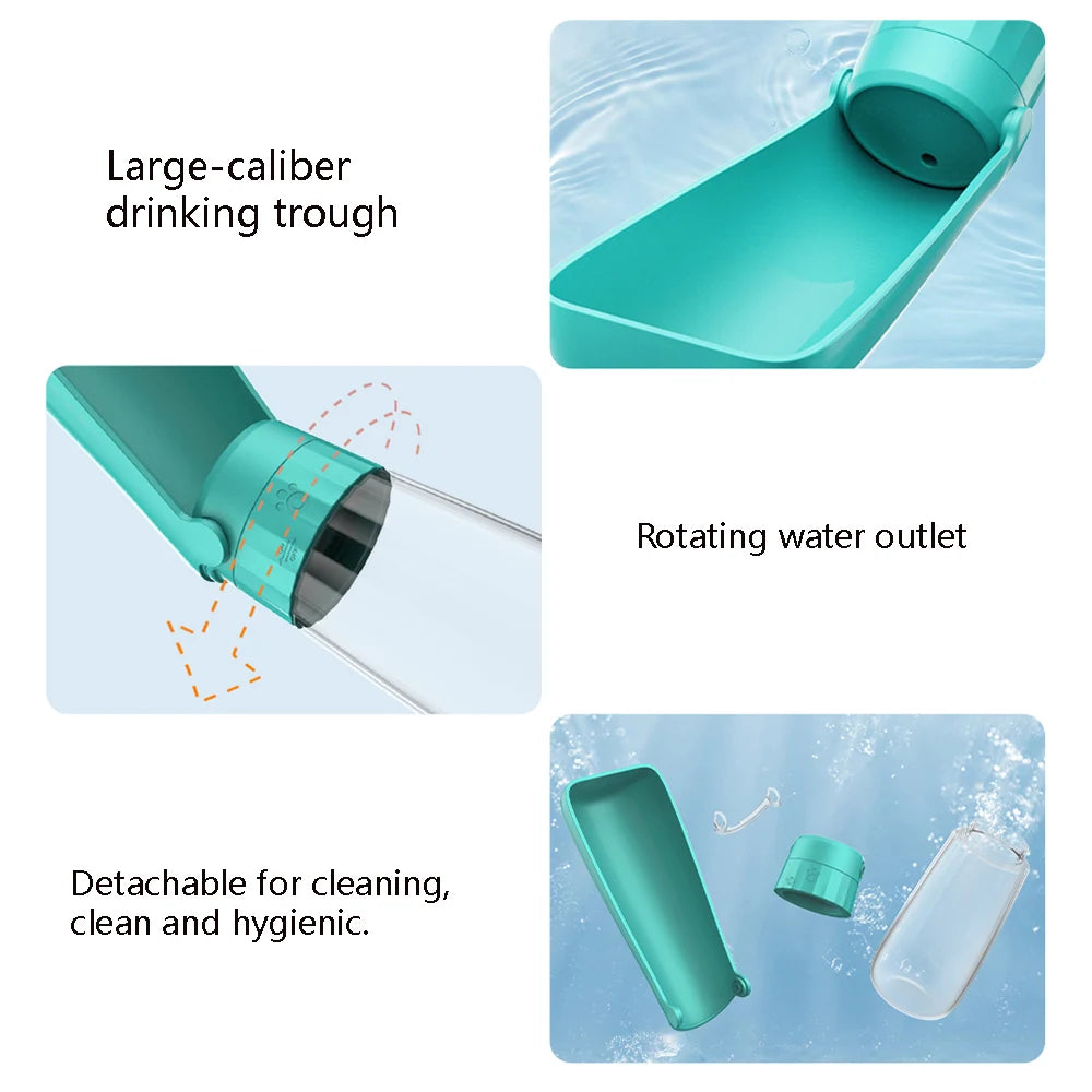 🐶 Portable Dog Water Bottle with Leak-Proof System – Easy Hydration on Any Walk