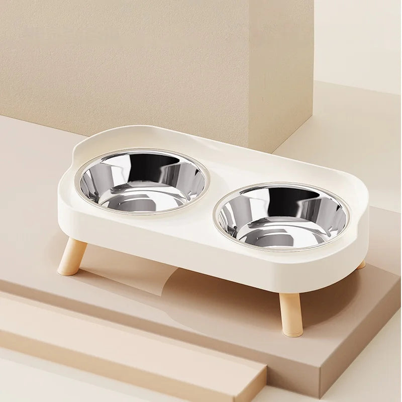 🐱 Elevated Double Stainless Steel Cat Food Bowl | Non-Tip, Comfortable & Clean ⭐ 4.8/5 (1,700+ customers)