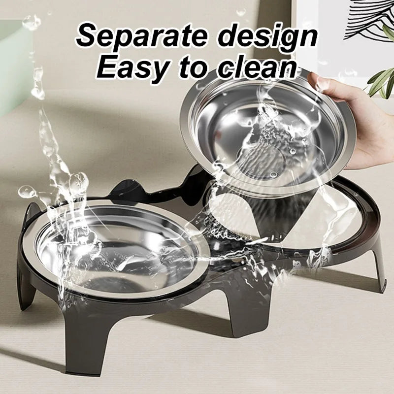 🐱 Gamelle en acier inoxydable pour chats | Antidérapante, hygiénique et facile à nettoyer ⭐ 4.7/5 (900+ clients)