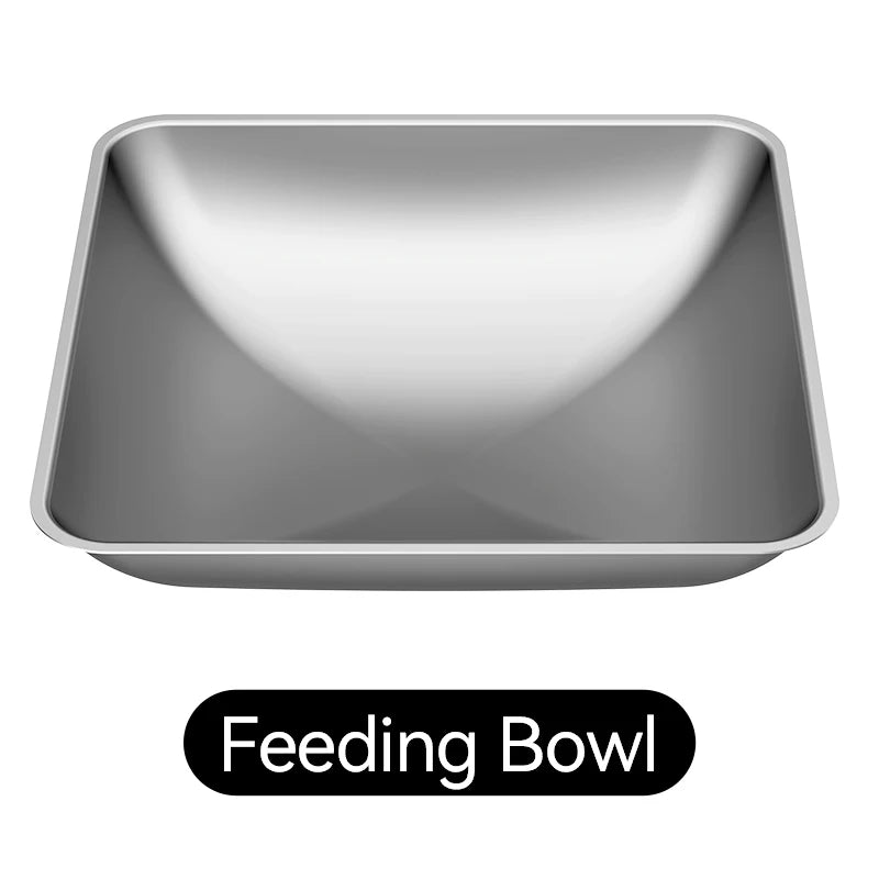 ROJECO Stainless Steel Feeding Bowl & Water Bowl Accessories For 8.5L Automatic Pet Feeder With Water Dispenser Pet Accessories