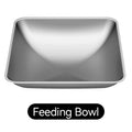 ROJECO Stainless Steel Feeding Bowl & Water Bowl Accessories For 8.5L Automatic Pet Feeder With Water Dispenser Pet Accessories