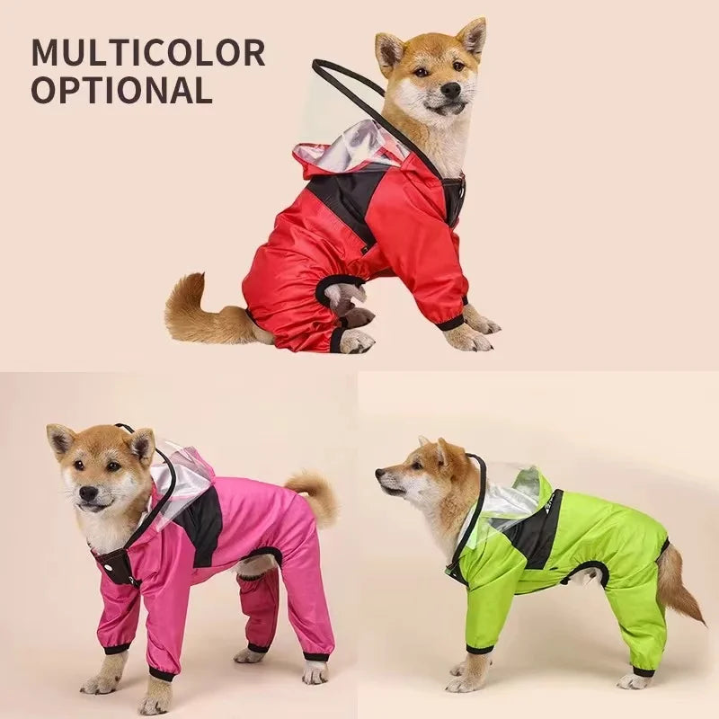 🐶 Full protection dog raincoat – Keep your pet dry even in the rain
