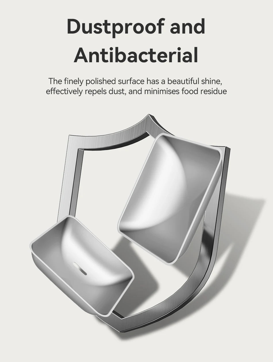 ROJECO Stainless Steel Feeding Bowl & Water Bowl Accessories For 8.5L Automatic Pet Feeder With Water Dispenser Pet Accessories